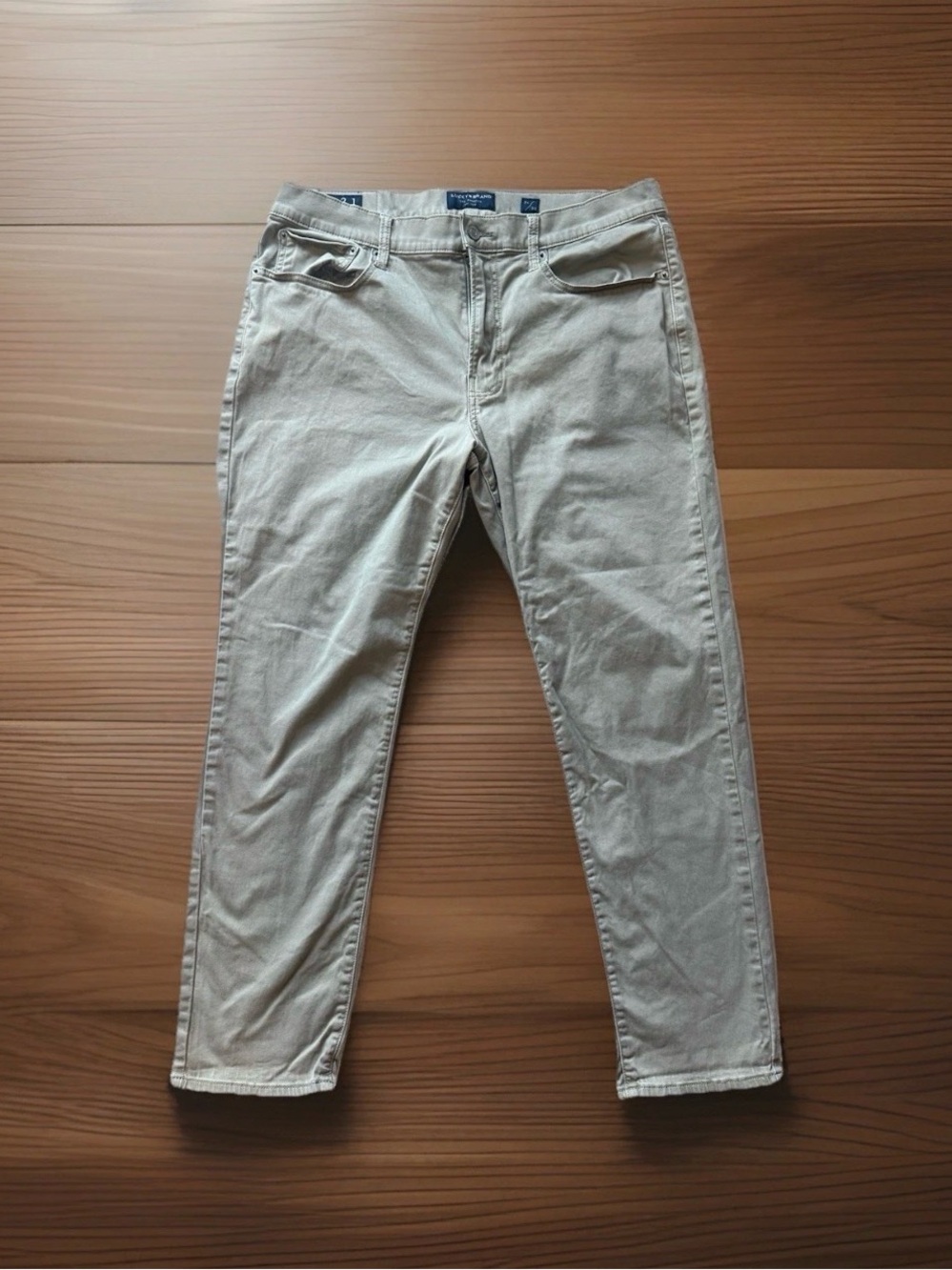 Lucky Brand 121 Slim Straight Jeans Men's 36 X 30 Khaki Cotton Stretch 5-Pockets